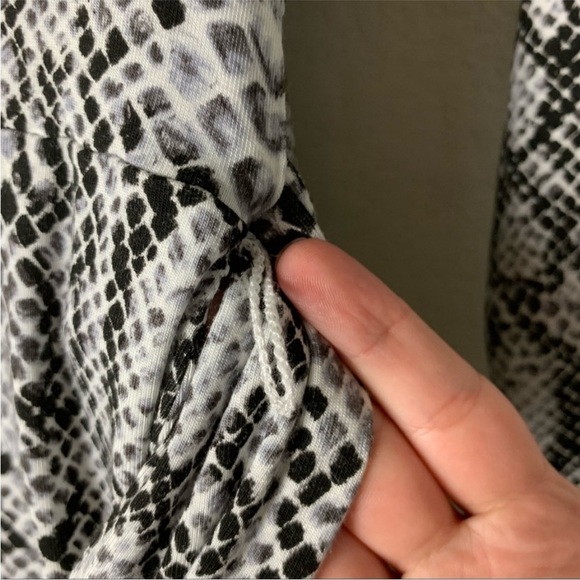 Good American The Runaway long sleeve snake print Wrap Dress - Picture 11 of 12